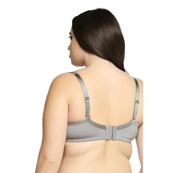 Torrid Black Mesh Balconette Bra Grey Underwire Lightly Lined 46B - Picture 10 of 10